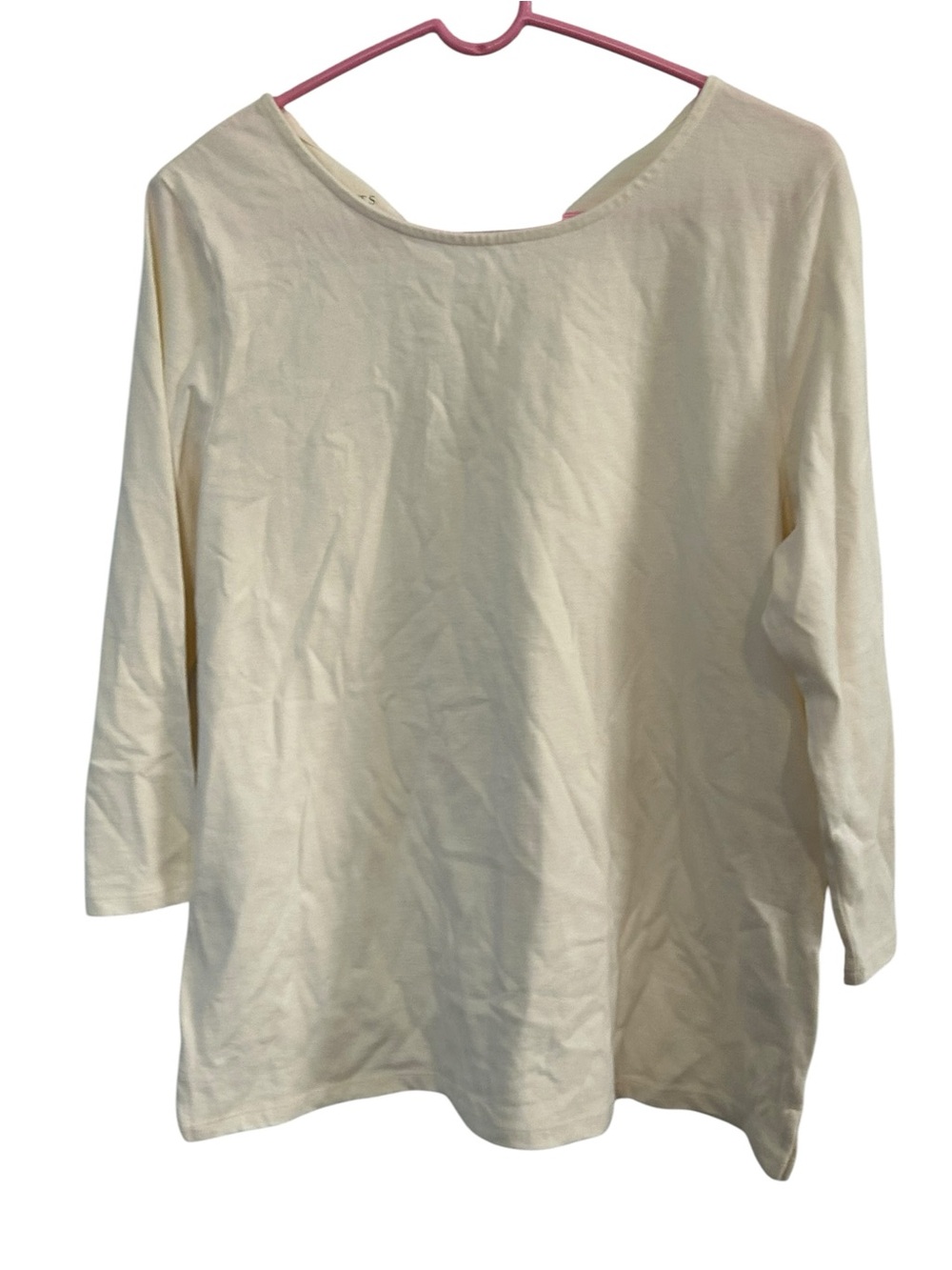 Cream White 100% Cotton Tie Back Bow Keyhole Top Coquette L